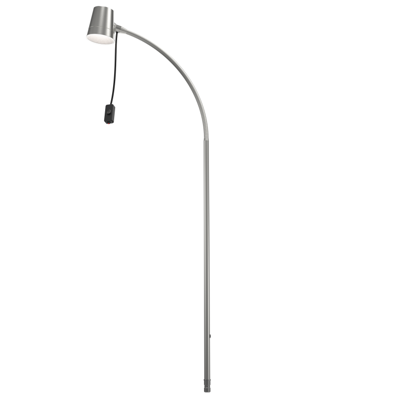 LED LAMPA NA ČTENÍ, STŘÍBRNÁ - SERIE 8